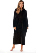 Just Love Plush Zipper Lounger Solid Robe - Ultra Soft Zip-Up Comfort