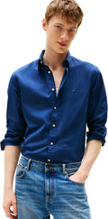 Tommy Hilfiger Men's Long Sleeve Poplin Button Down Shirt - Regular