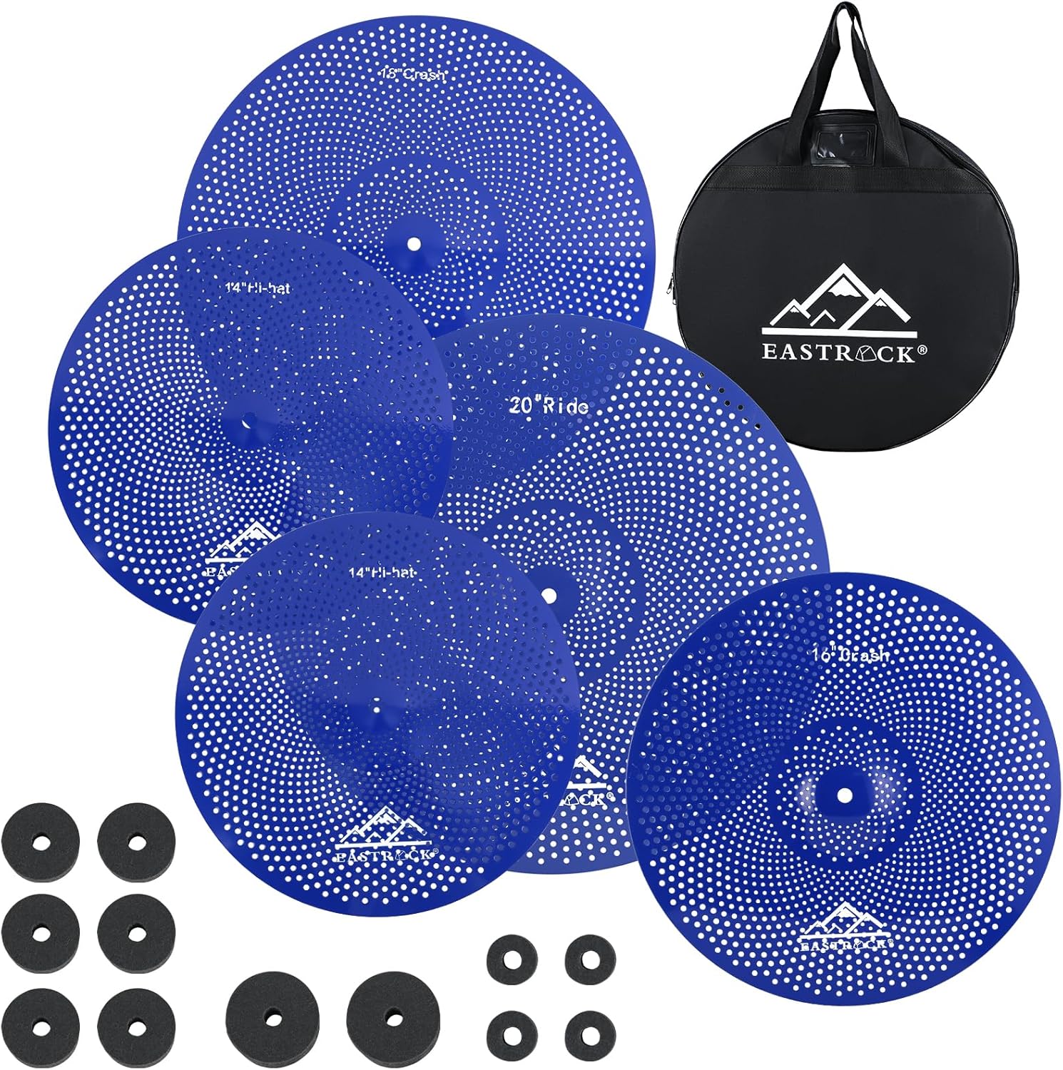 EASTROCK Low Volume Cymbal Pack - Perfect for Quiet Practice