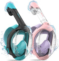 Kids Full Face Snorkel Mask XS - Easier Breathing for Ages 3-8
