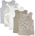 HonestBaby 5-Pack Sleeveless Muscle T-Shirts for Infant & Toddler