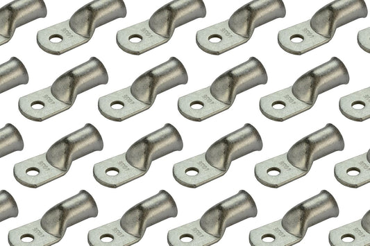 TEMCo 25 Pack Tinned Copper Welding Battery Cable Ends