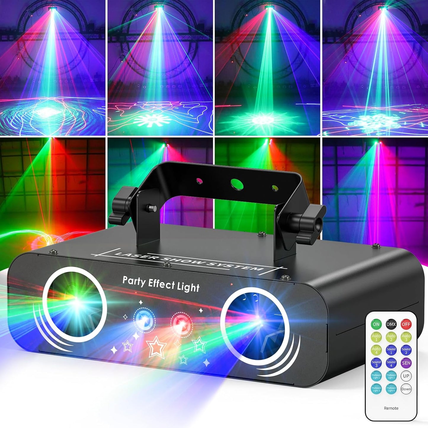 DJ Laser Lights for Party - Professional 4 in 1 Disco Light