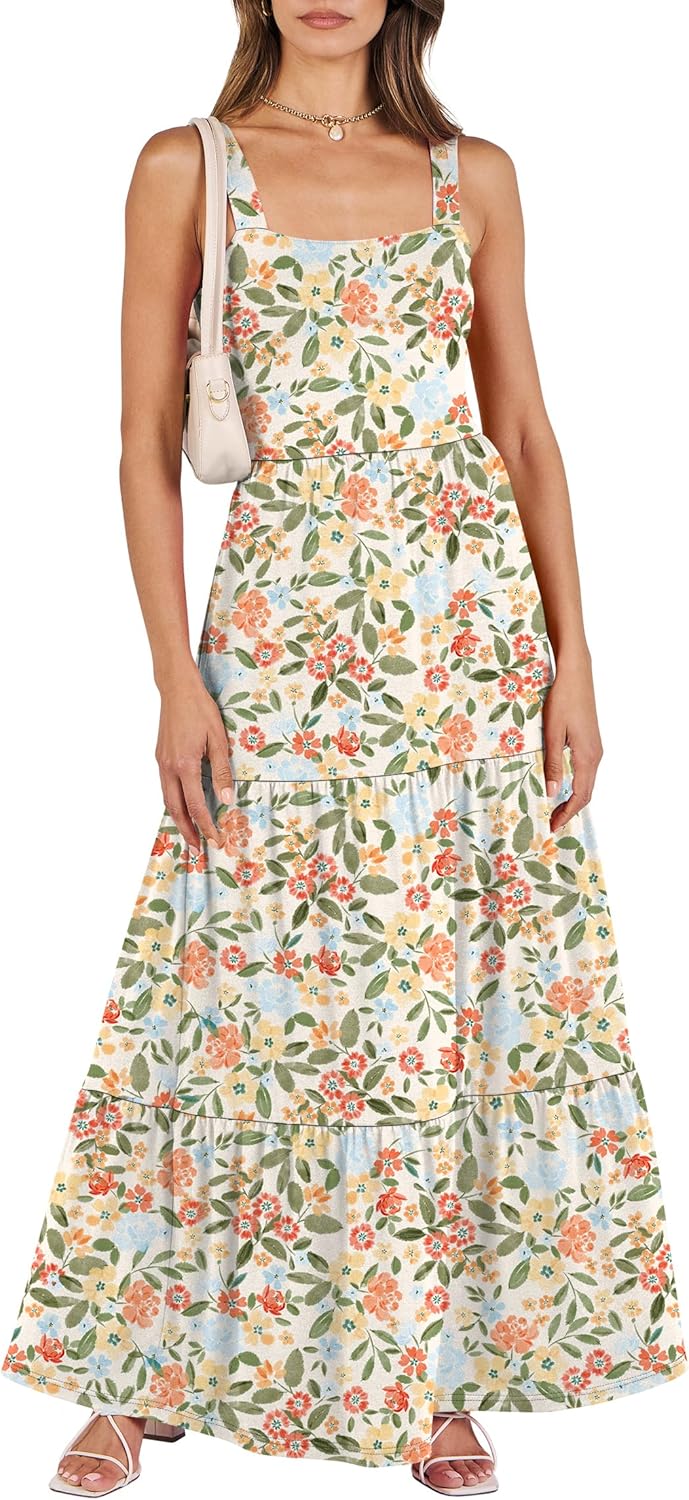 ANRABESS Women's Summer Casual Maxi Beach Vacation Dress