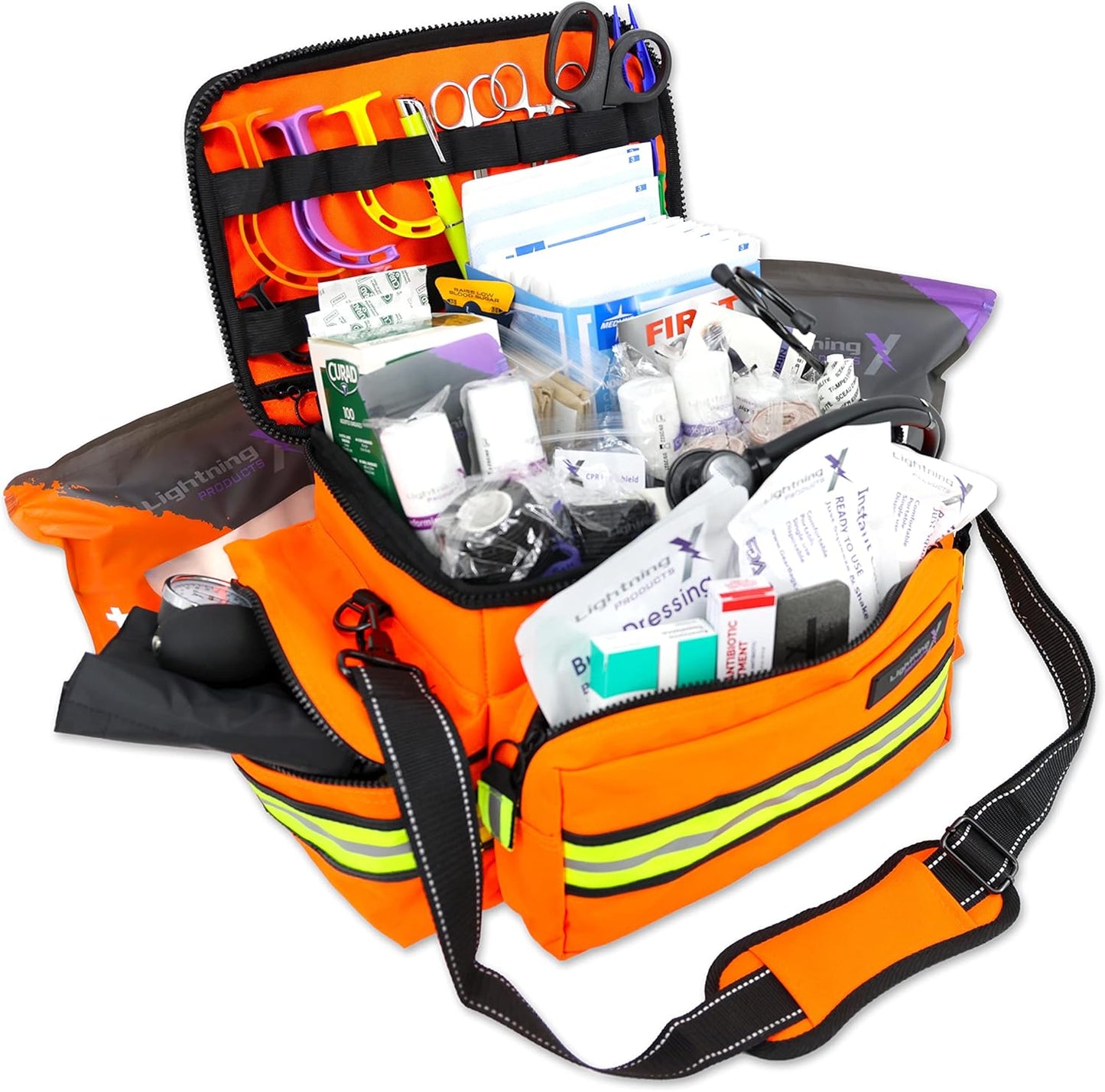Lightning X Mid-Sized First Responder EMT Bag - Fully Stocked
