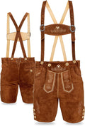 Lederhosen Men Real Leather Shorts - Traditional Bavarian Outfit