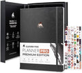 A4 Silver Black Planner Pro Premium - Luxurious Undated Weekly