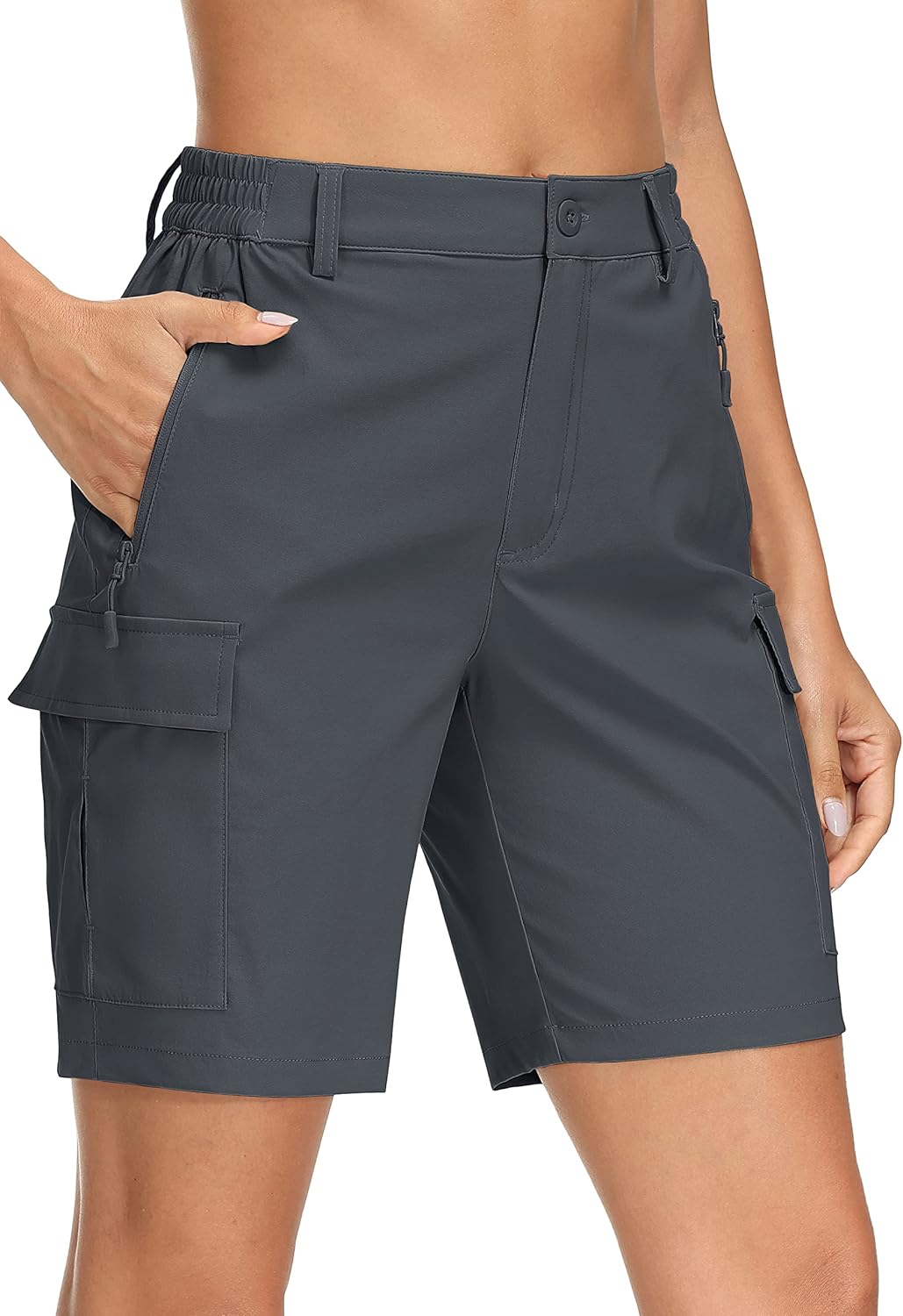 MAGCOMSEN Women's 7in Hiking Cargo Shorts for Outdoor Activities