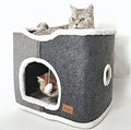 Cat Cave Bed for Indoor Cats Cube House - Cozy Hideaway for Large Cats