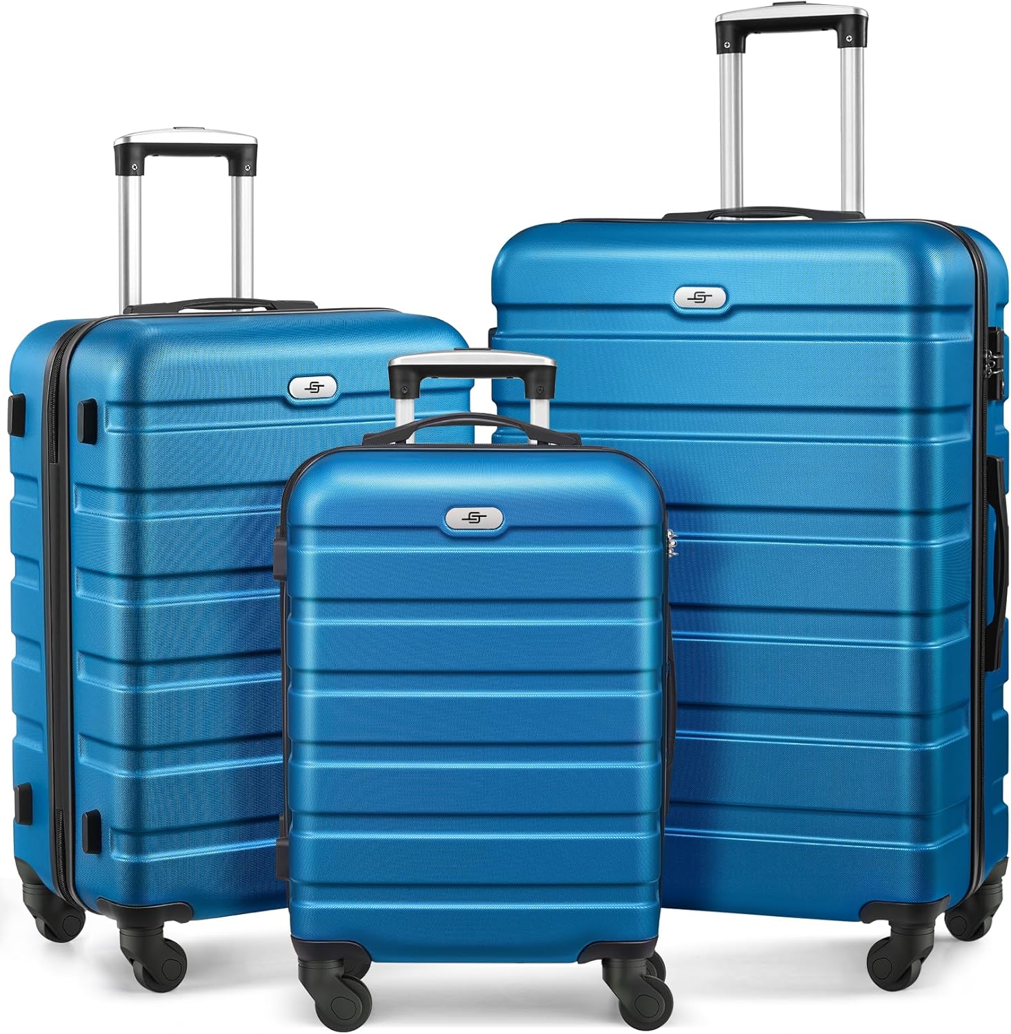 Suitour Luggage 3 Piece Set with Spinner Wheels and TSA Lock