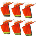 High-Visibility Orange Reflective Full-Brim Hard Hat Mesh Sun Visor