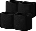 joybest Black Storage Basket Bins, Woven Cube Organizer 4 Pack