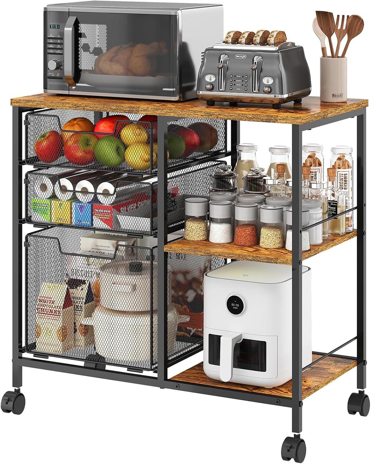 Rolling Kitchen Cart - Organize & Simplify! 