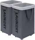 CHICVITA Hamper with Wheels 2-Pack 75L Large Laundry Baskets - Slim