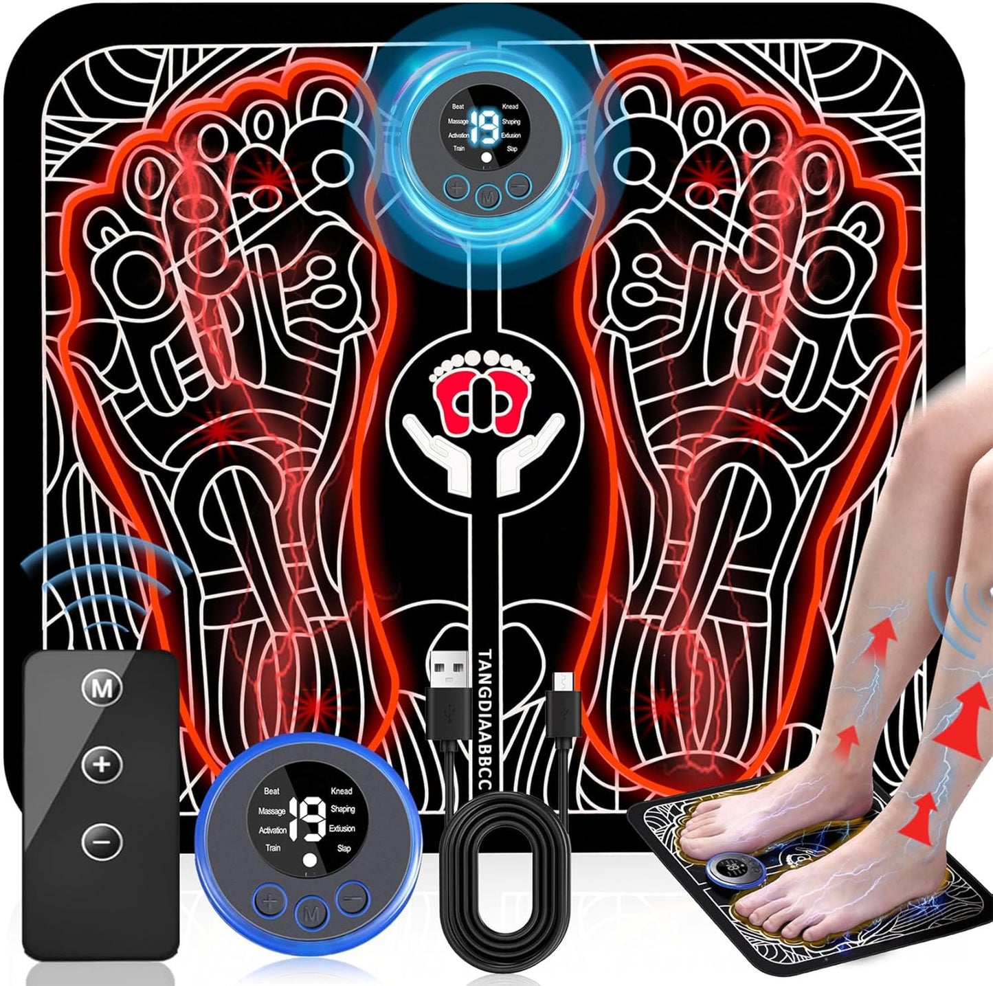 EMS Foot Stimulator for Pain Relief and Improved Circulation