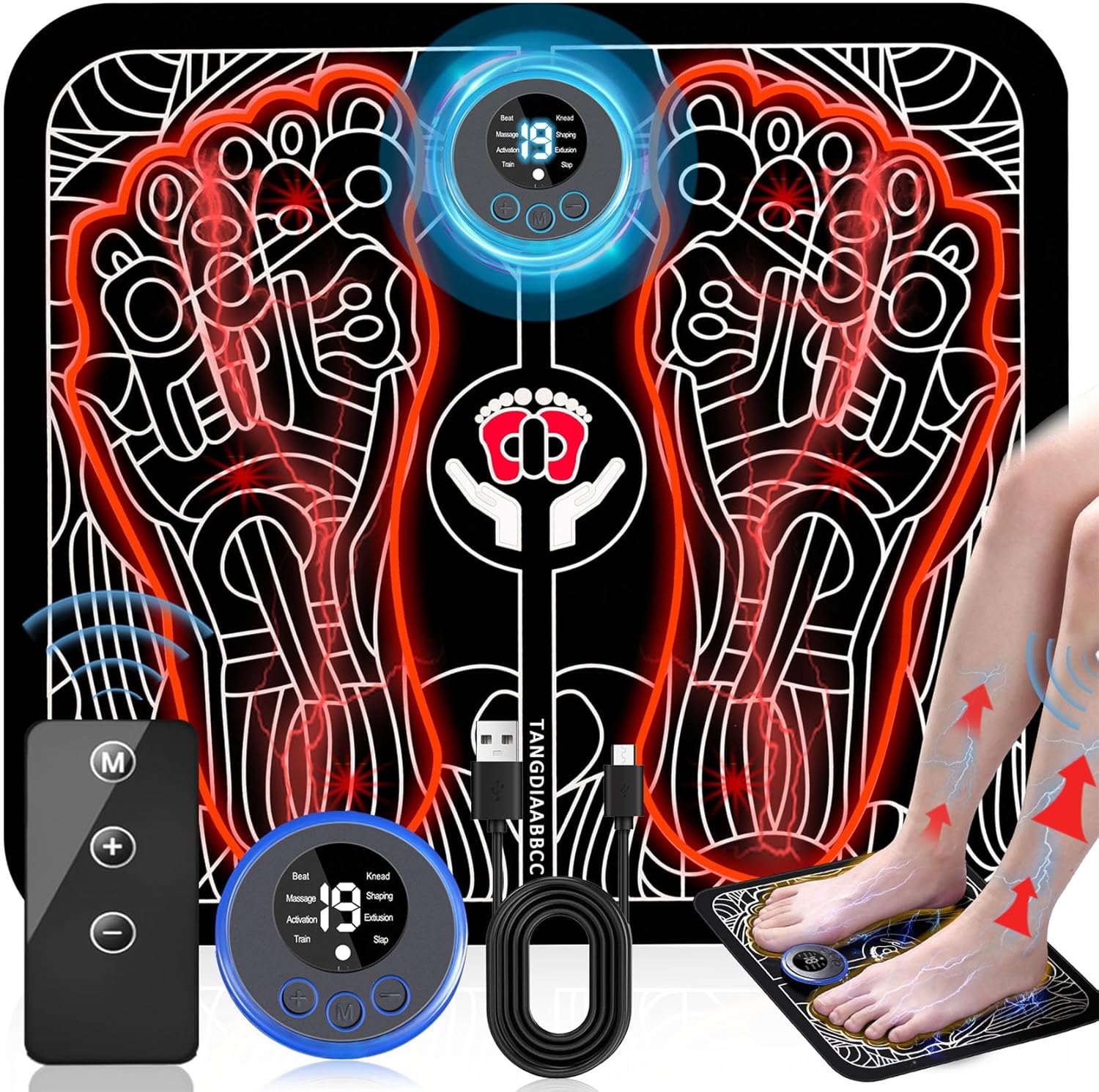 EMS Foot Stimulator for Pain Relief and Improved Circulation