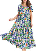 Casual Bohemian Floral Maxi Dress - Lightweight Summer Swing