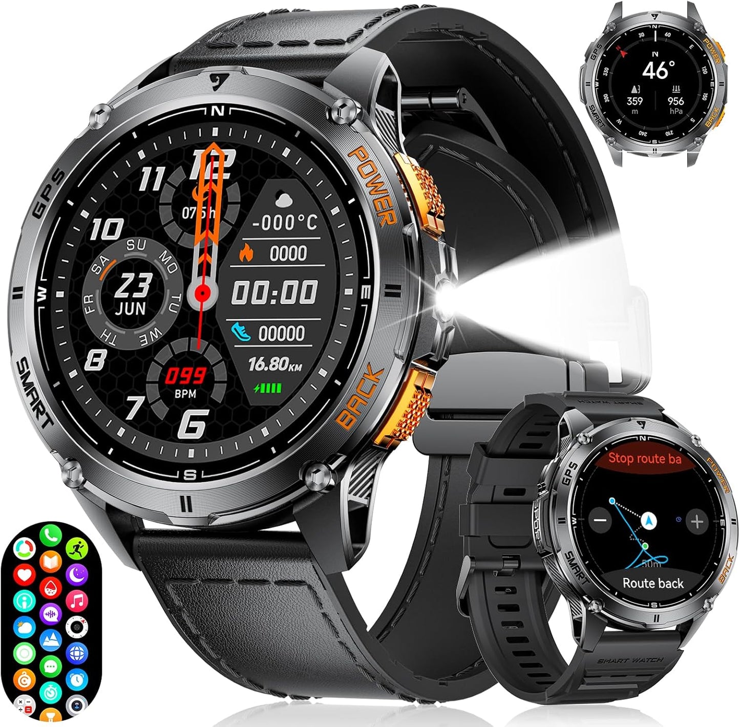 FOXBOX Smartwatch: GPS, Calls, Heart Rate, Sleep Monitor