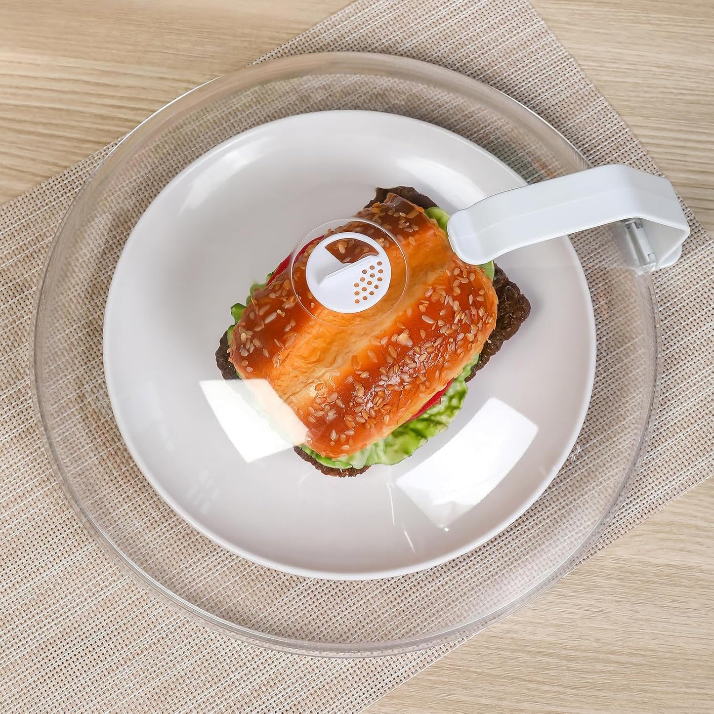 12 Clear Microwave Splatter Cover - Handle for Safe Cooking