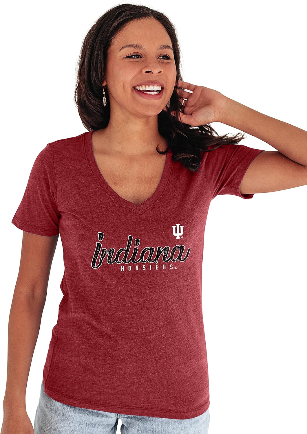 Indiana Hoosiers Women's Premium V-Neck Tri Blend T Shirt Review