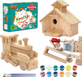 Kraftic Woodworking Building Kit for Kids and Adults - DIY Wood Town