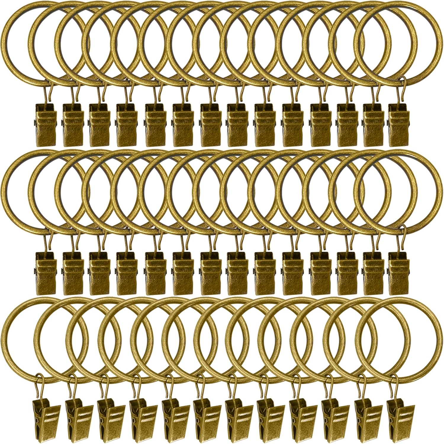 40-Pack Bronze Curtain Rings: Easy Drapery Hanging