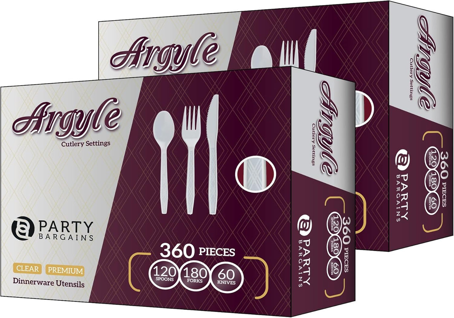 Party Bargains White Plastic Cutlery Set for Elegant Events