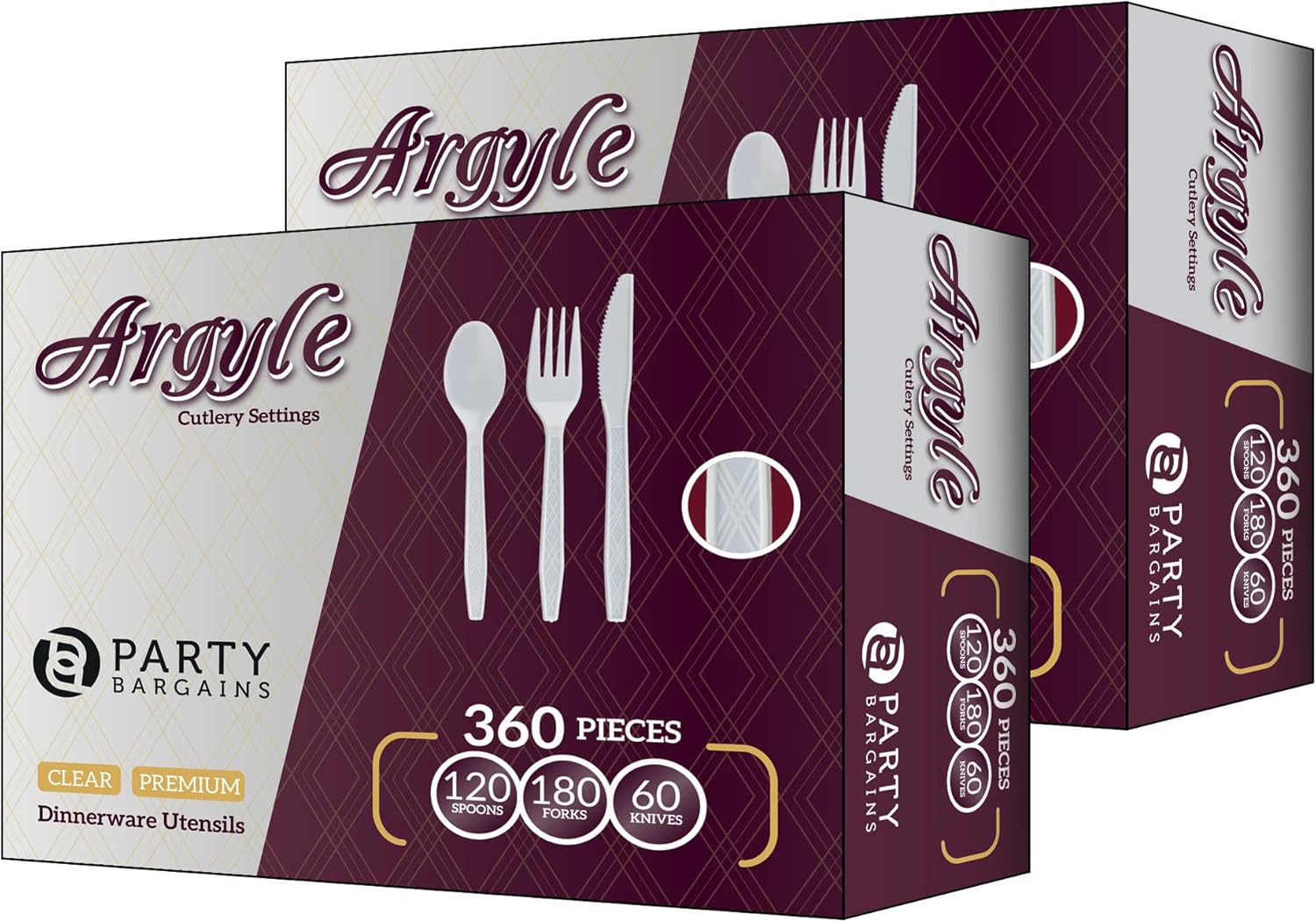 Party Bargains White Plastic Cutlery Set for Elegant Events