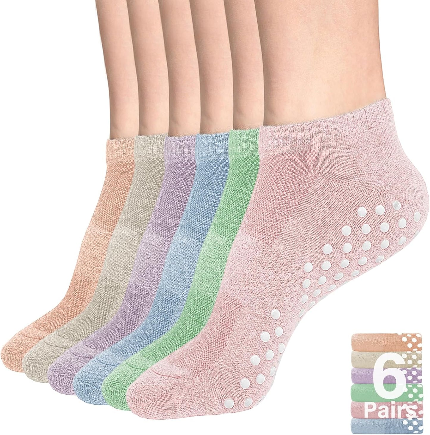 DIBAOLONG Low Cut Socks: 6-Pair Ankle No Show for All-Day Comfort
