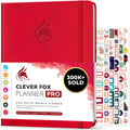 Clever Fox Planner PRO 8.5x11 Red Weekly & Monthly Planner - Goal