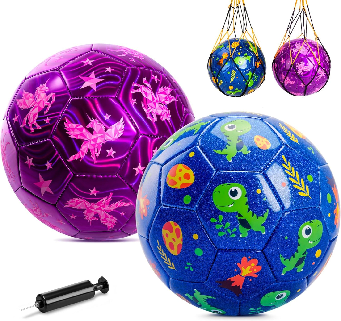Toddler Soccer Ball Set for Kids 1-8 Years with Pump & Bag