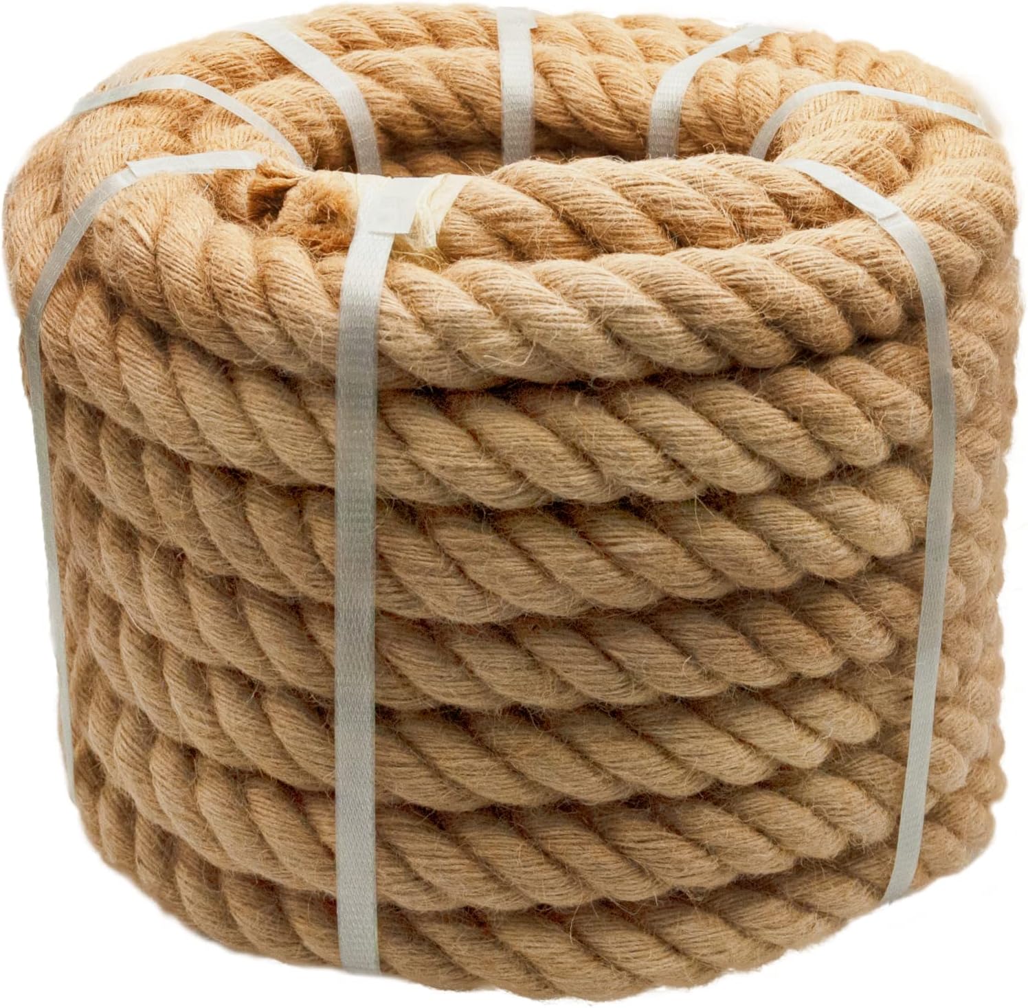Natural Thick Hemp Rope 1-1/2 in 50 Ft for Crafts and More