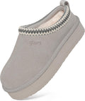 Women's Suede Slipper Flat Short Mini Boots with Fur Fleece - Cozy