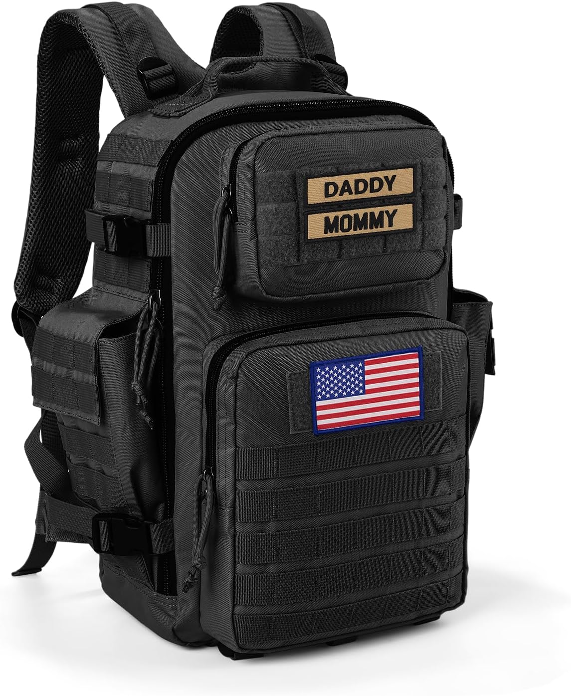 SHARKMOUTH Military Dad Diaper Bag - Ultimate Baby Backpack for Adventures