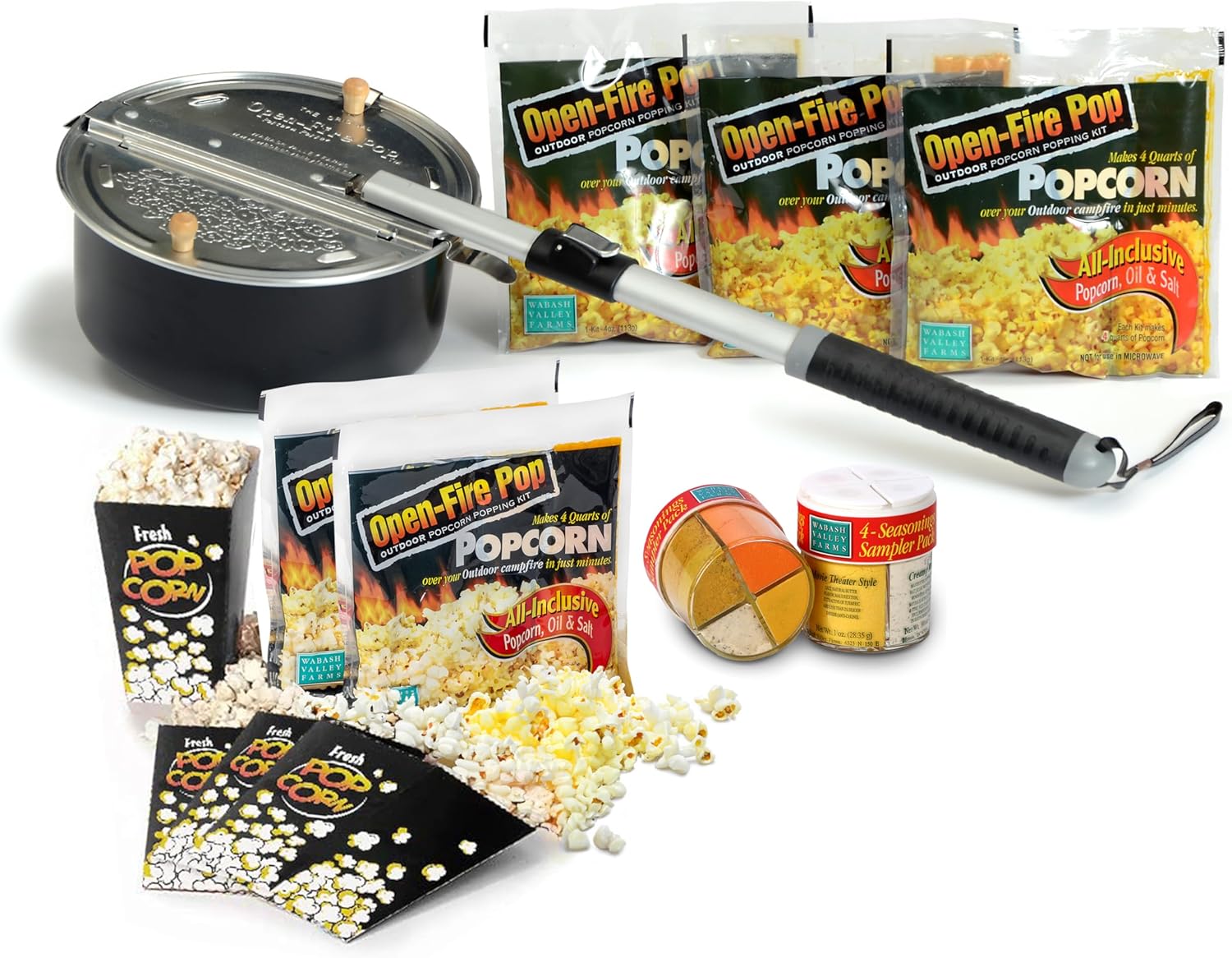 Original Campfire Popcorn Popper Kit by Wabash Valley Farms