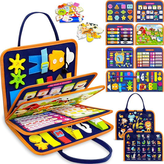 Montessori Busy Board for 1-4 Year Olds - Sensory Fun!