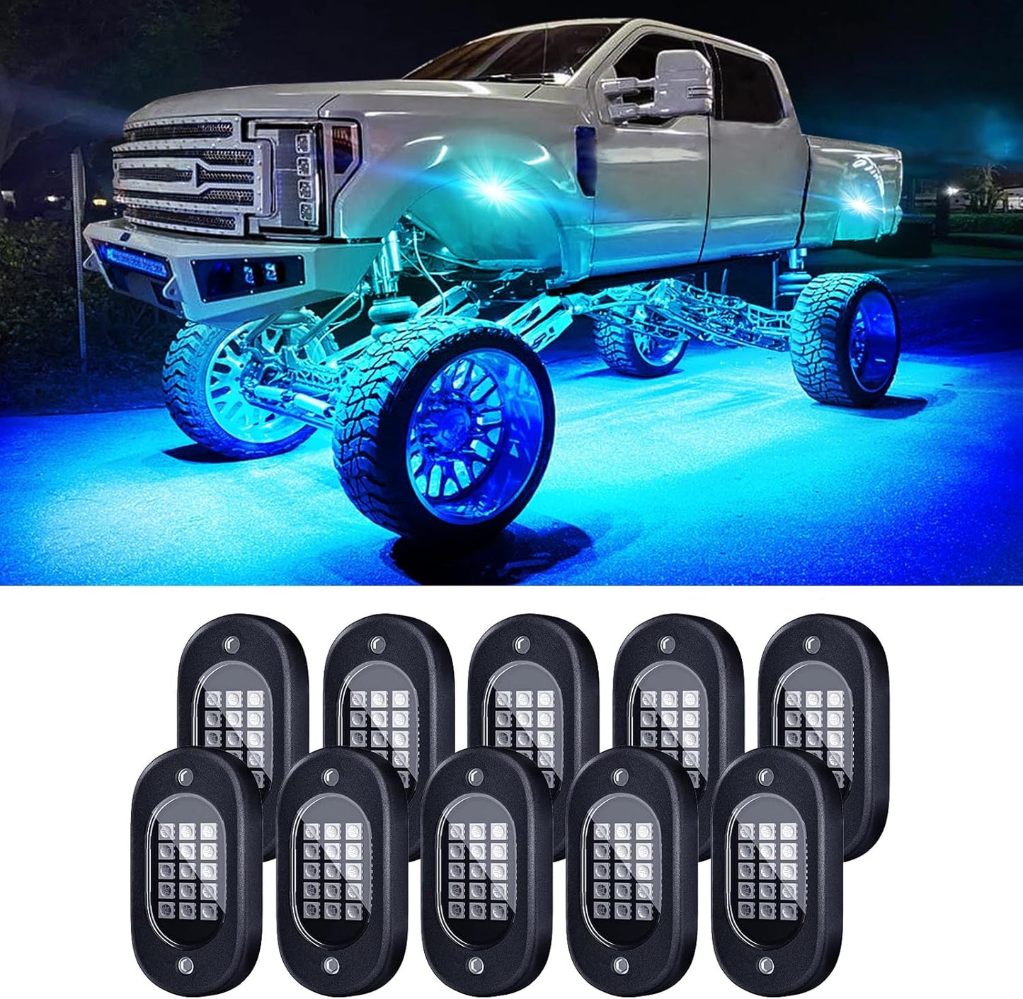 Vibrant Honalia LED Rock Lights for Trucks - RGB Kits for UTVs