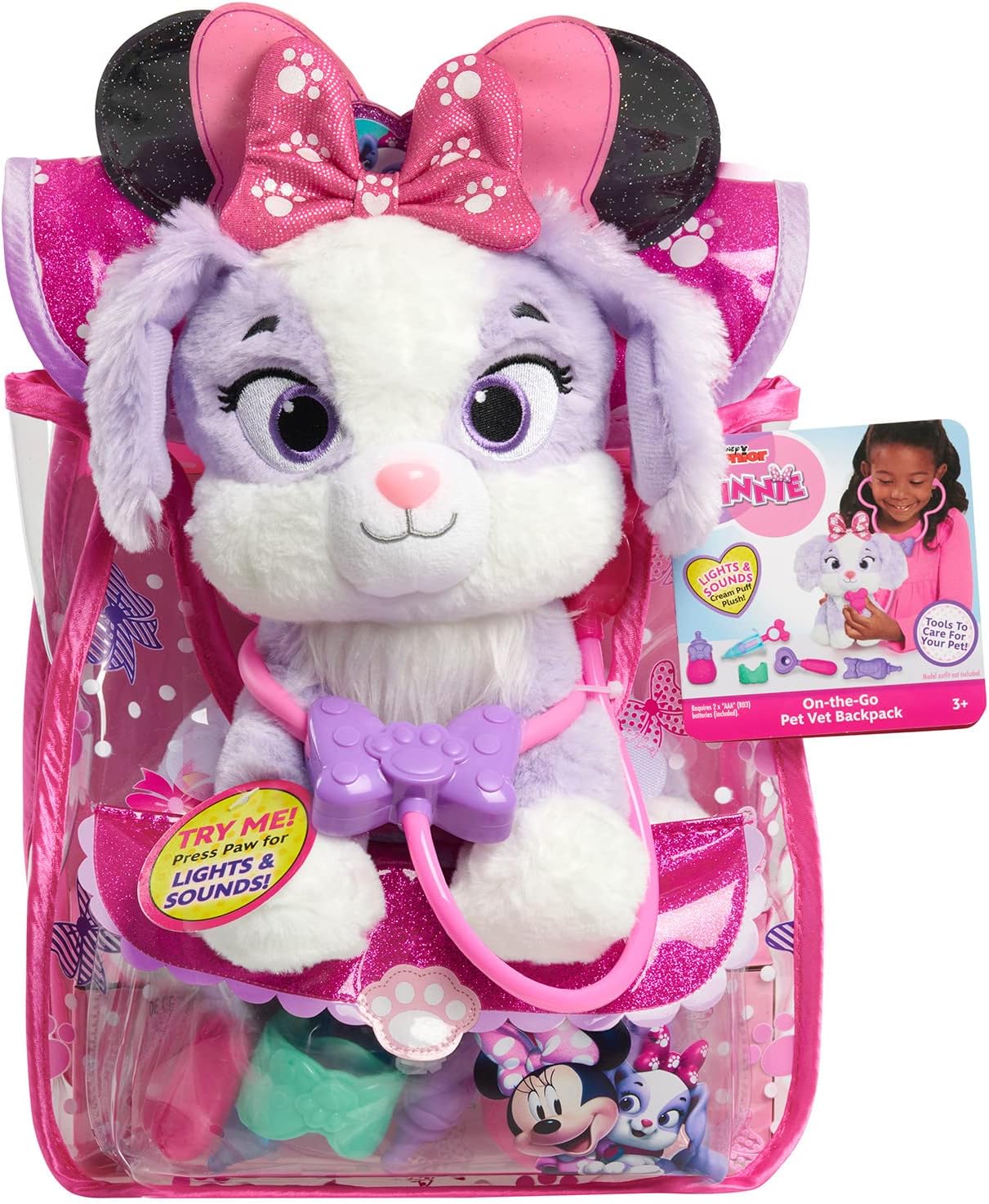 Minnie Mouse Pet Vet Backpack Set - Officially Licensed Doctor Kit