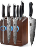 SHAN ZU Kitchen Knife Set with Magnetic Block - Ultra Sharp 7PC
