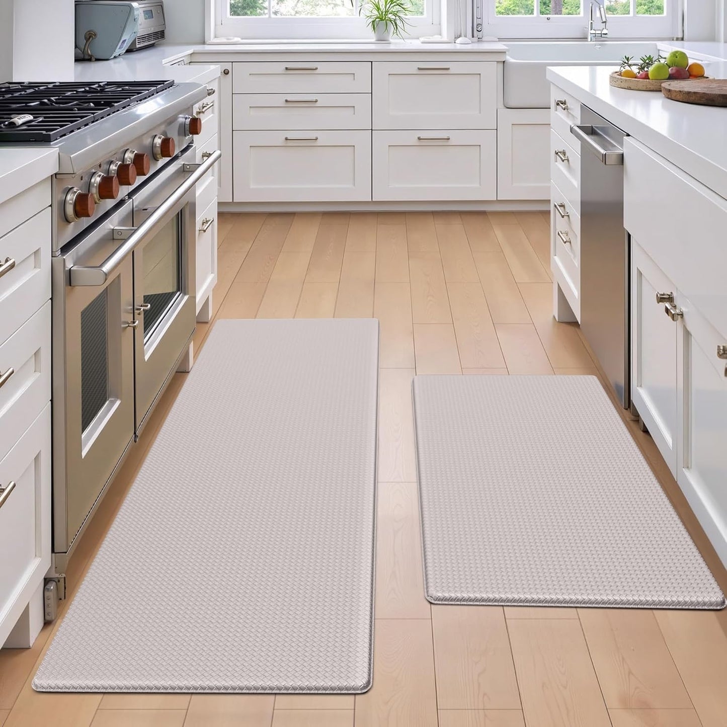 Kitchen Mats for Floor - Anti Fatigue Cushioned Comfort 2 Piece