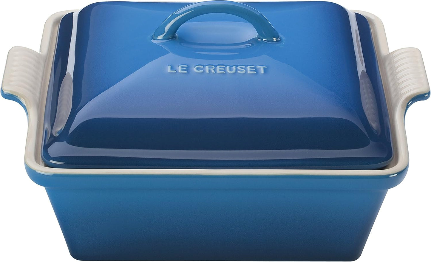Le Creuset Stoneware Heritage Covered Square Casserole, 2.5 qt
