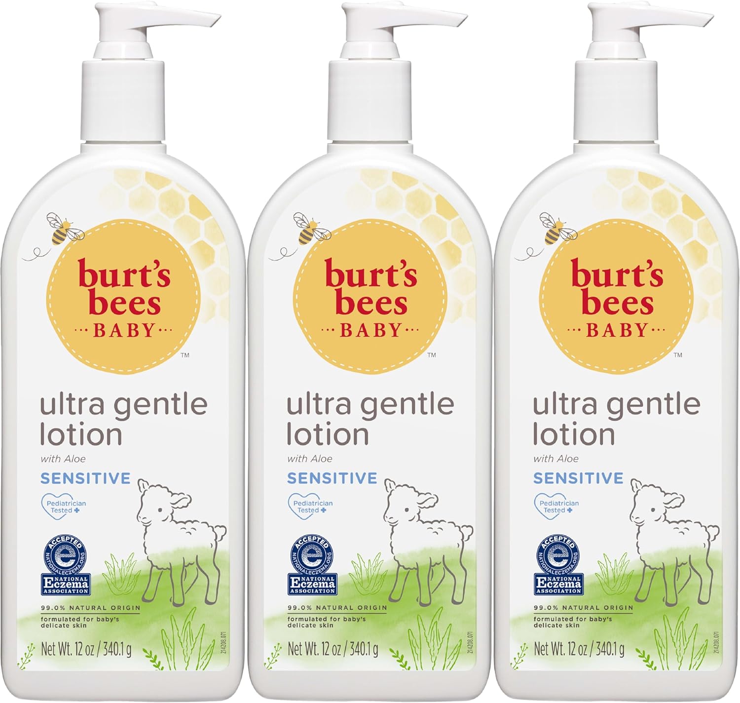 Burt's Bees Baby Soothing Aloe Lotion Trio