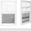 COLORPAPA 2 Pack Shed Windows 16in x 16in - Durable Flush Mount