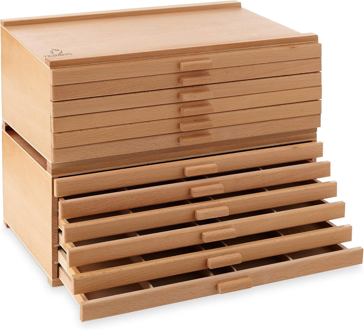 7 Elements 12 Drawer Wooden Artist Storage Box for Supplies