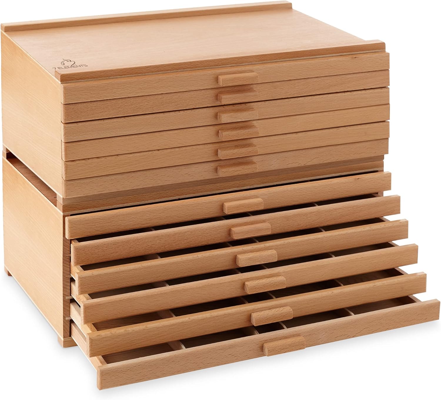 7 Elements 12 Drawer Wooden Artist Storage Box for Supplies