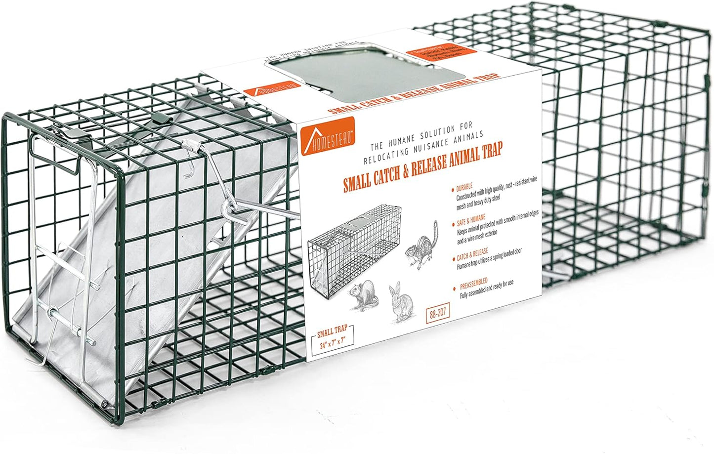 HOMESTEAD Heavy Duty Live Trap for Rabbit, Squirrel, and More