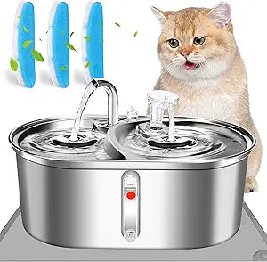 Easterville Cat Water Fountain Stainless Steel for Pets