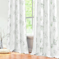 Sage Green Curtains 90 in Long - 80% Room Darkening Botanical Panels