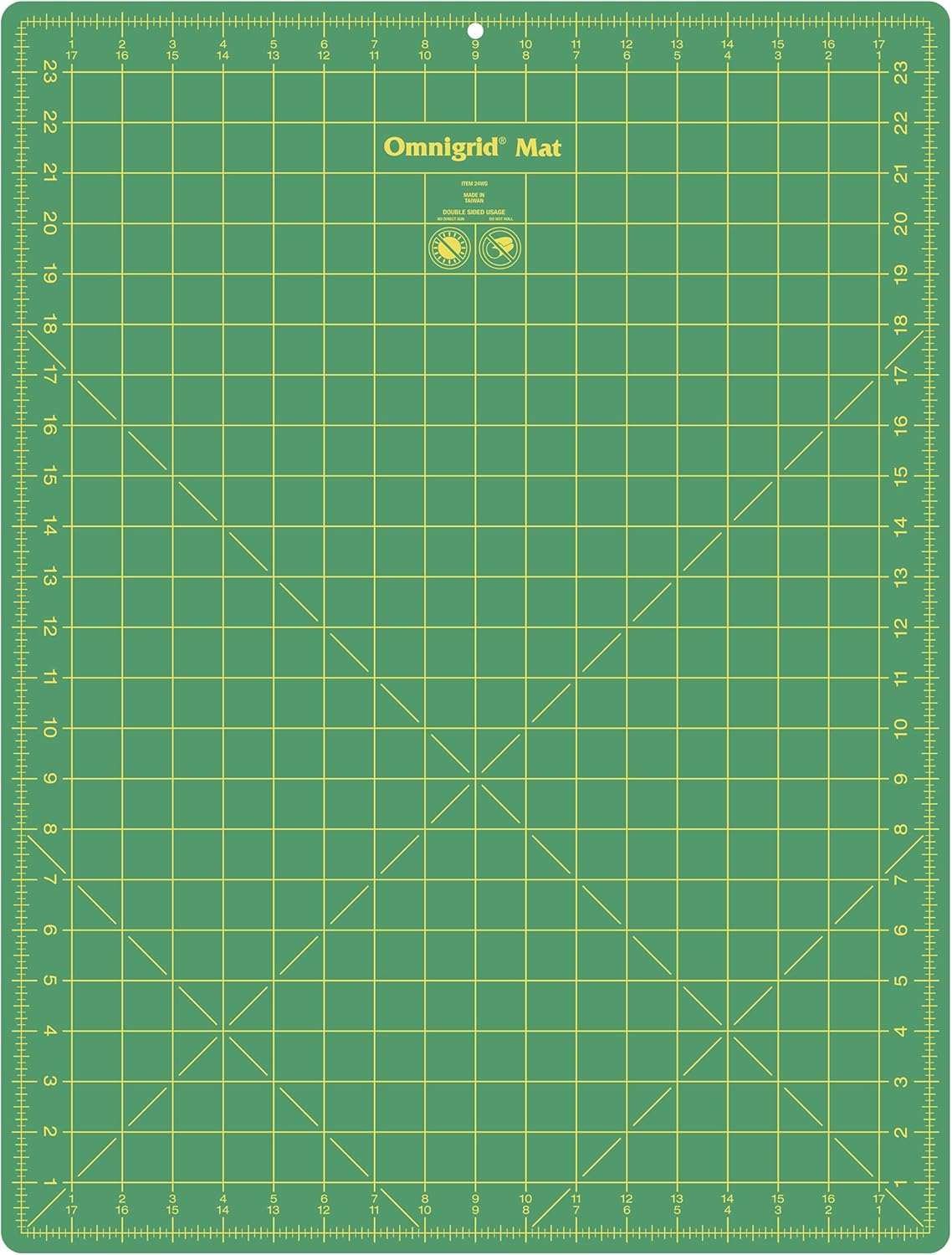 Omnigrid 24WG Gridded Mat for Quilting and Crafting Needs