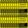 No Trespassing Signs Posted 20 Pack 10 x 14 in - Reflective Durable